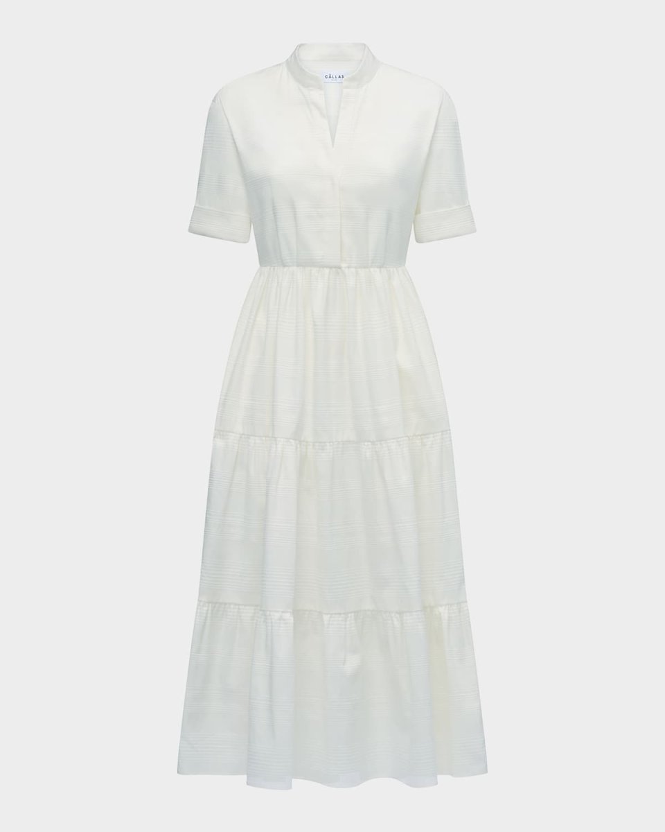 Sardinia Tiered Cotton Midi Dress